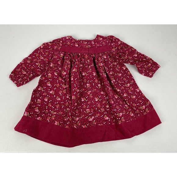 Gymboree Girl Dress Corduroy Bow Bunnies Snow Berry floral Pink 12-18 12 18 M - Picture 8 of 11